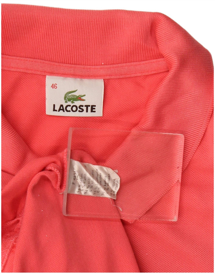 Lacoste Dame Polo Shirt Størrelse 46 XL Pink Bomuld