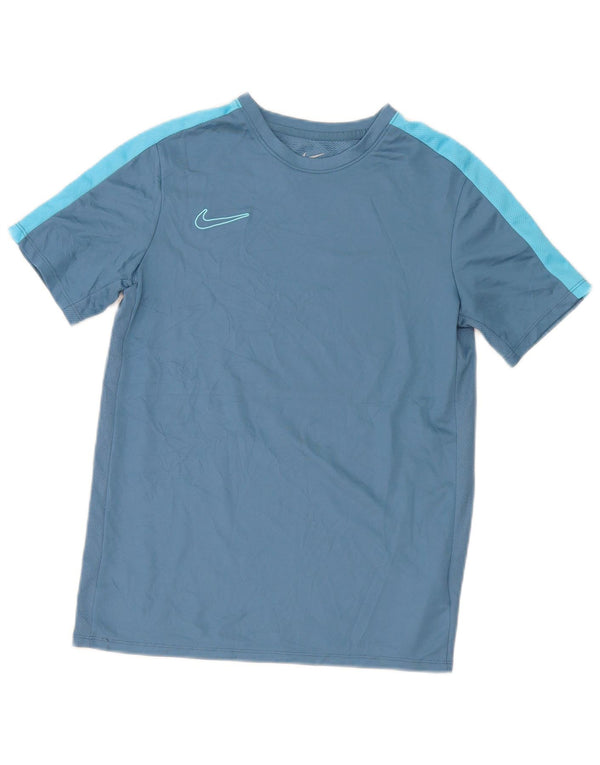 Nike Boys Dri Fit T-Shirt Top 13-14 år XL Blå Colourblock Polyester