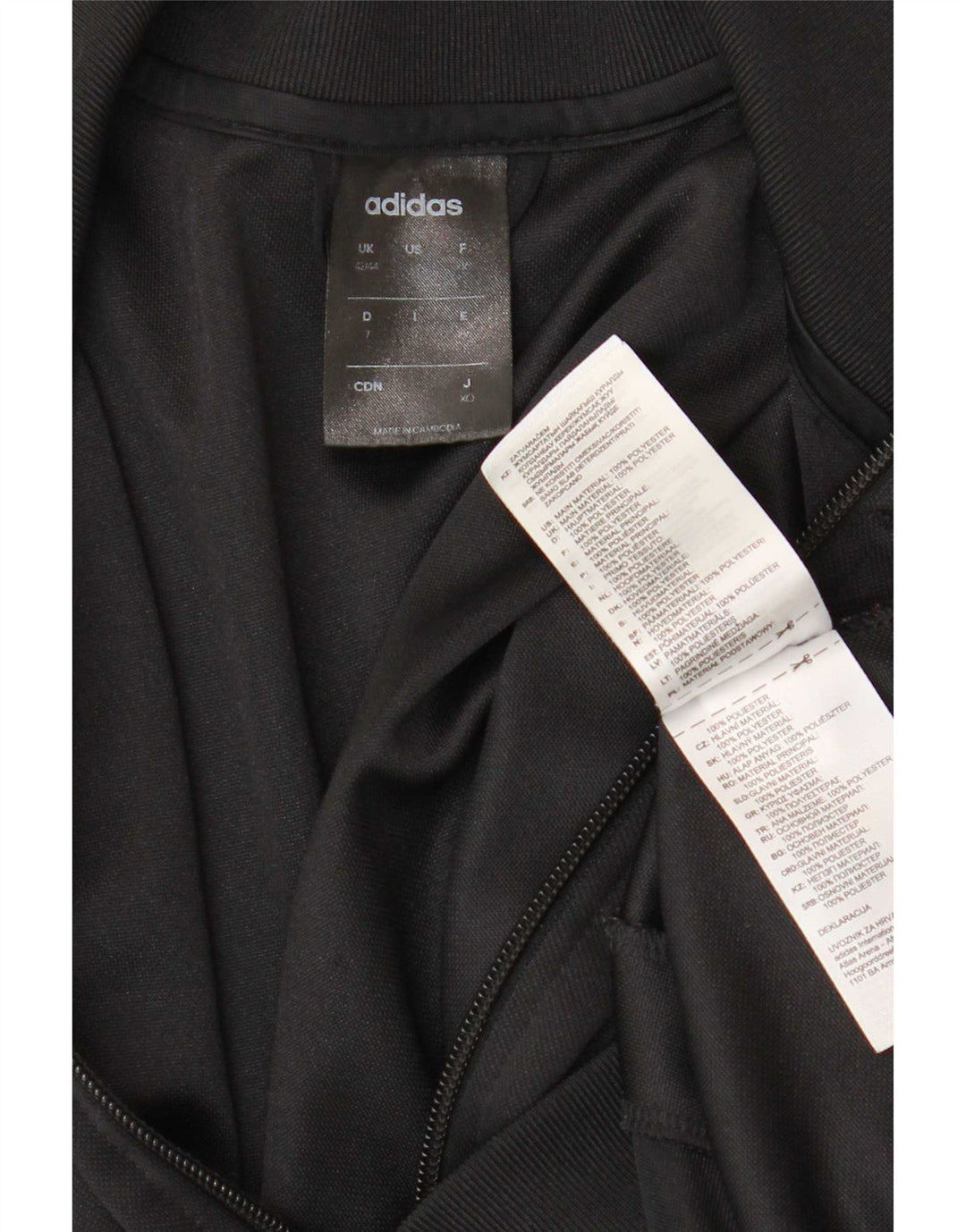 Adidas Træningsdragt til mænd Topjakke UK 42/44 Stor sort polyester
