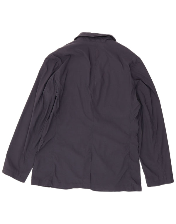 EDDIE BAUER Herre 3-knaps blazerjakke UK 40 Stor marineblå nylon