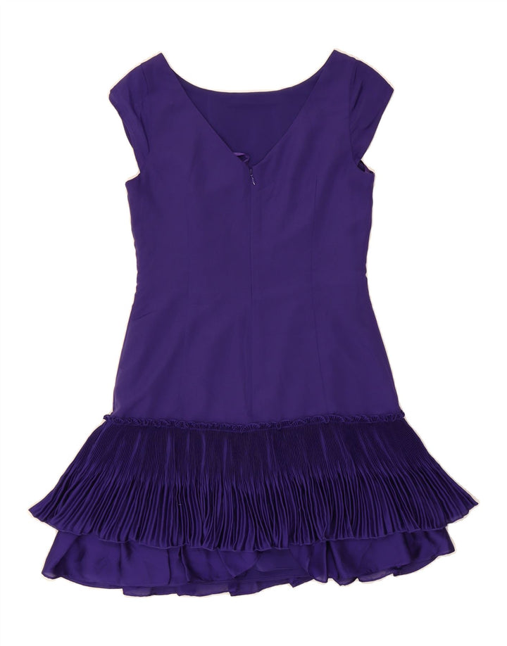 COAST Womens Ruffle Sheath Dress UK 8 Small Purple Polyester Vintage Coast and Second-Hand Coast from Messina Hembry 