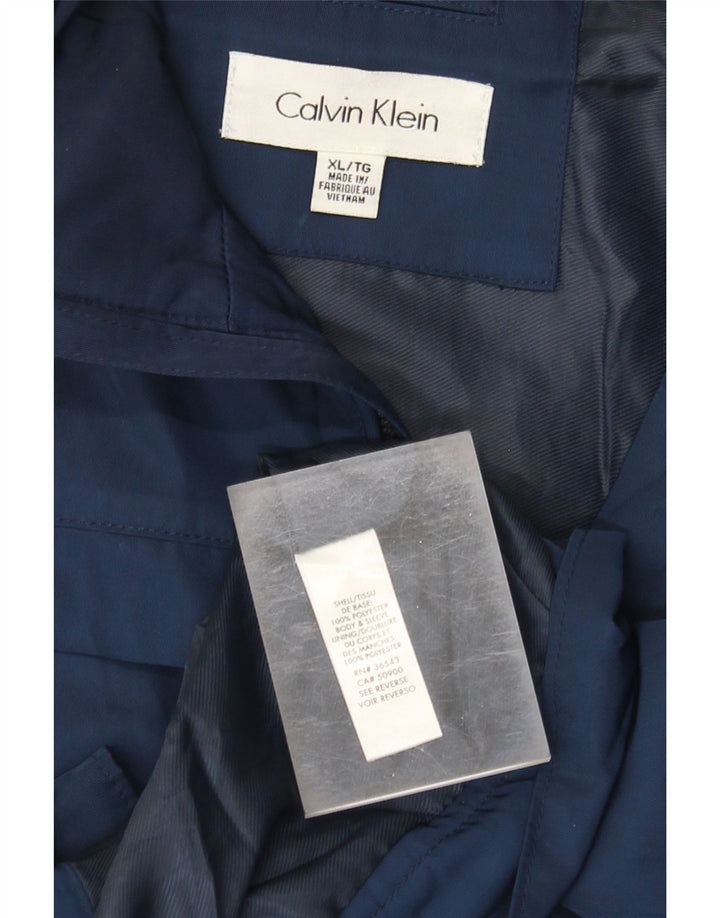 Calvin Klein Herre Bomber Jacket UK 42 XL Navy Blue Polyester