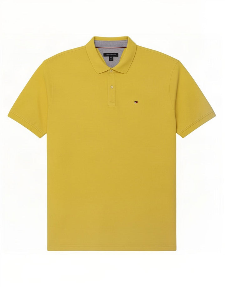Tommy Hilfiger Herre Polo Shirt 2XL Gul