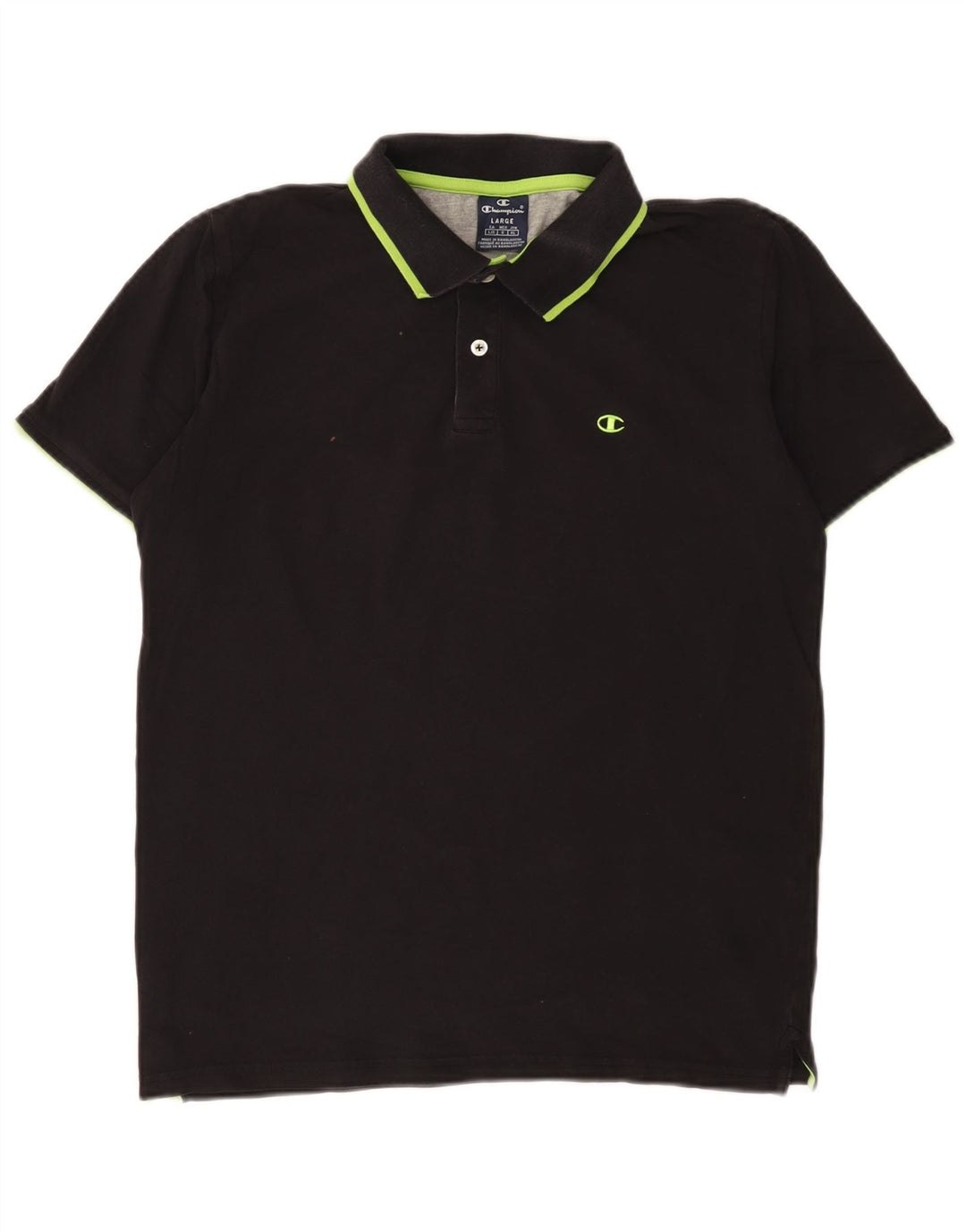CHAMPION Poloshirt til mænd Stor sort bomuld
