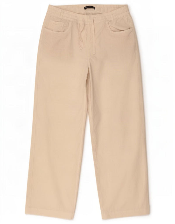 Marks & Spencer lige bukser til kvinder UK 14 Large W34 L29 White Linen