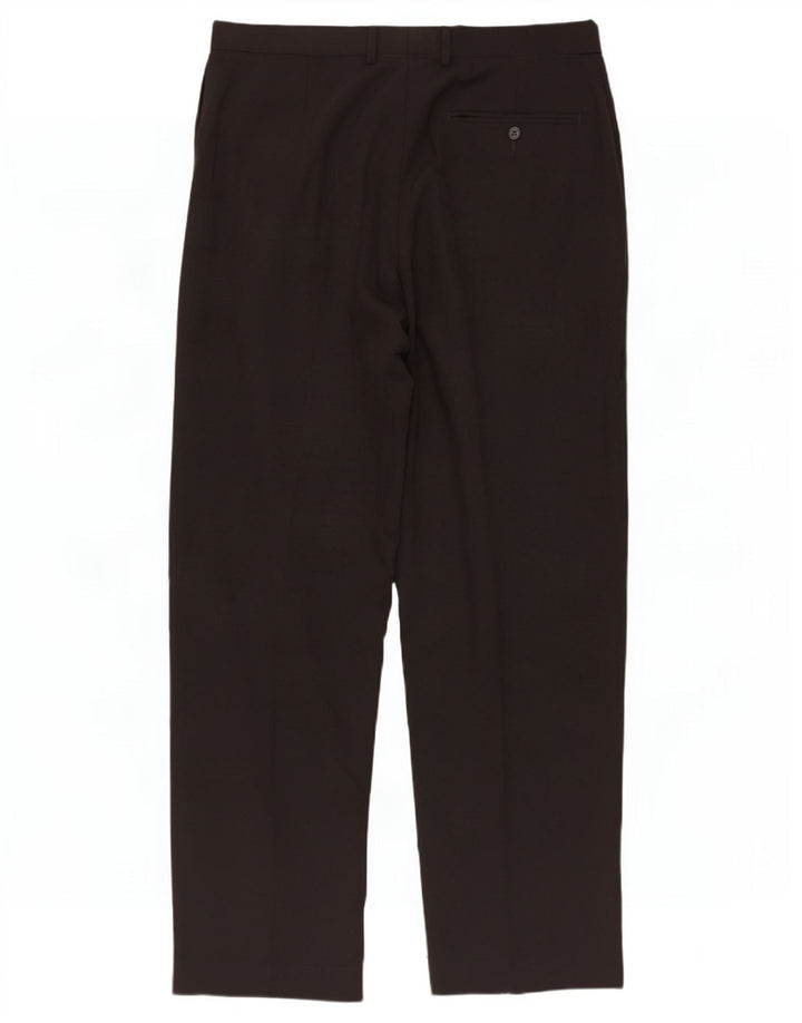 Marks & Spencer Herre Pegged Suit Bukser W34 L31 Sort Polyester