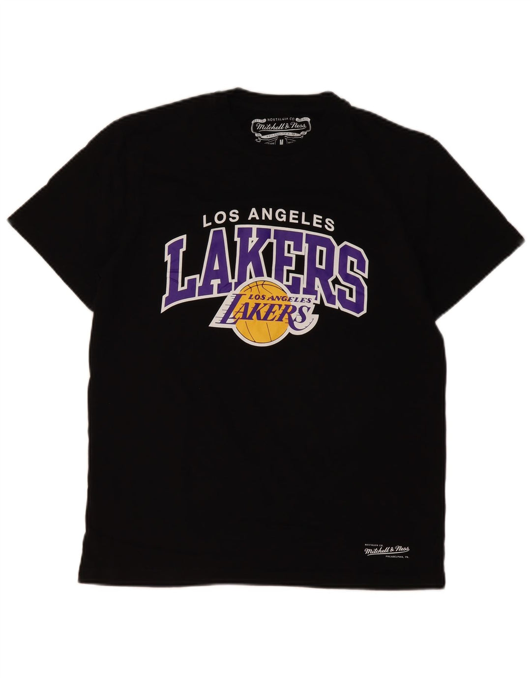 MITCHELL & NESS Herre Los Angeles Lakers Grafisk T-Shirt Top Medium Sort