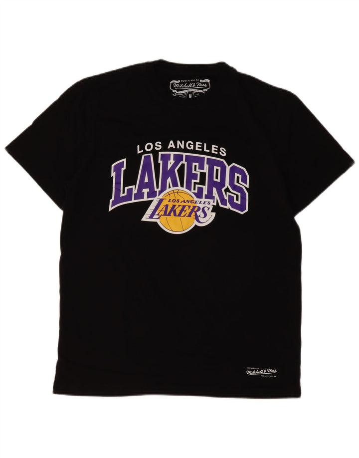 MITCHELL & NESS Herre Los Angeles Lakers Grafisk T-Shirt Top Medium Sort