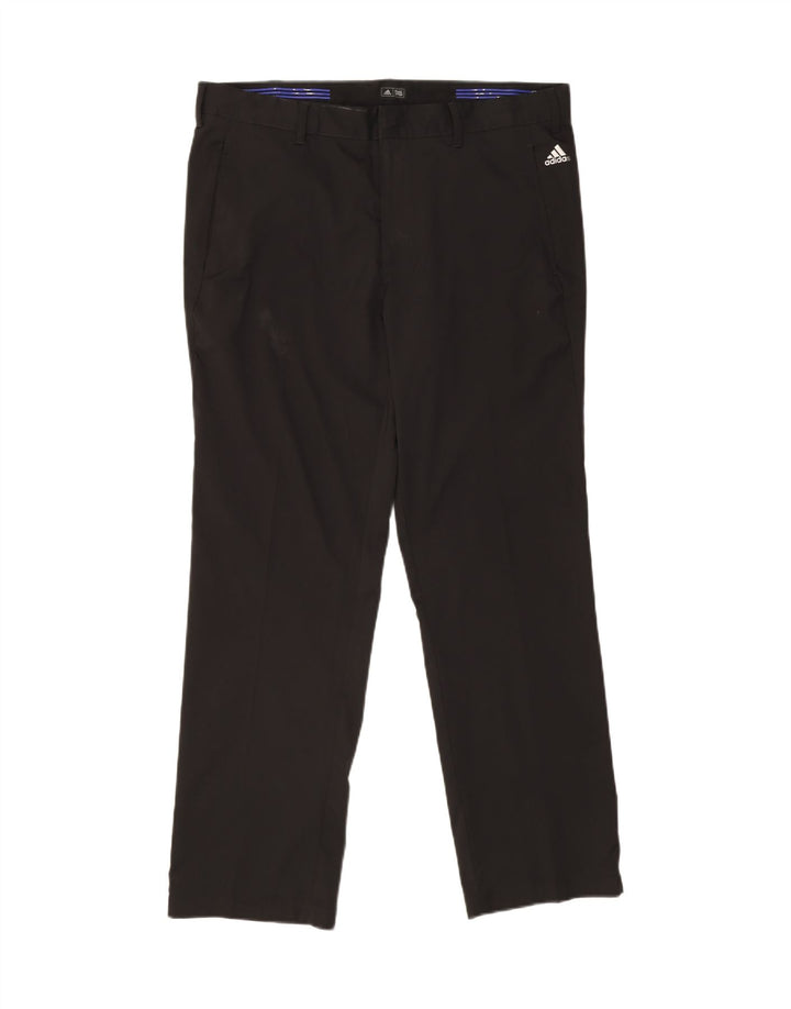 ADIDAS Mens Straight Chino Trousers W38 L30 Black Polyester Vintage Adidas and Second-Hand Adidas from Messina Hembry 