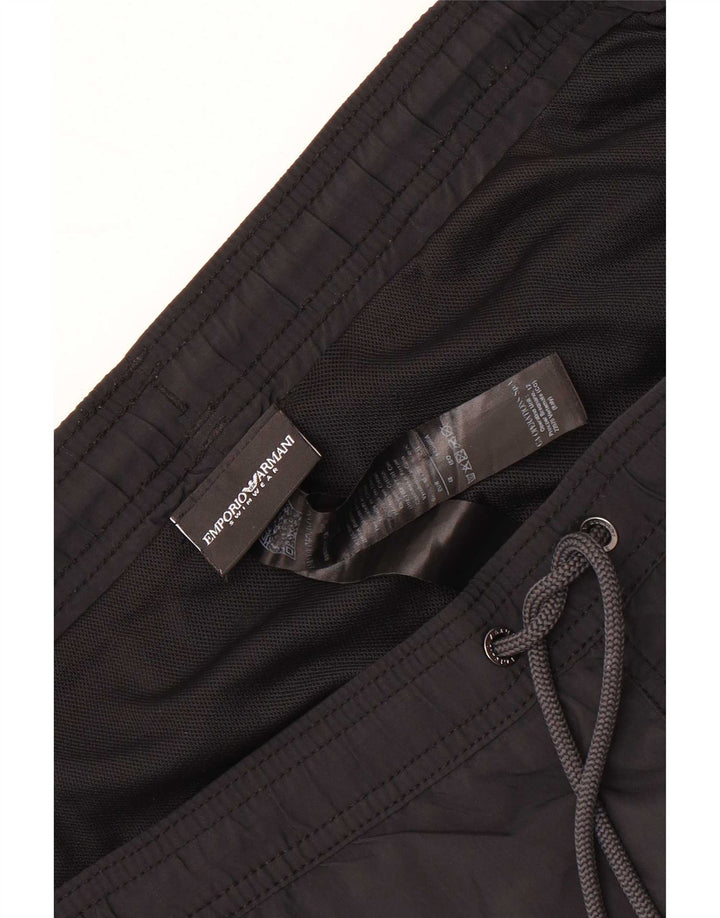 Emporio Armani Herre grafiske svømmeshorts EU 48 Medium Sort Polyamid