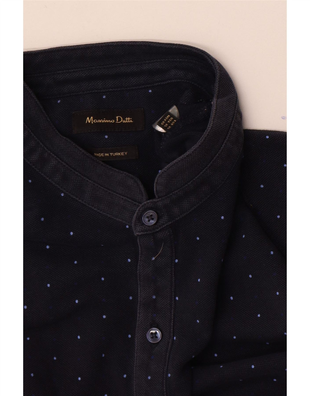 Massimo Dutti Herre poloshirt XL Navy Blue Spotted