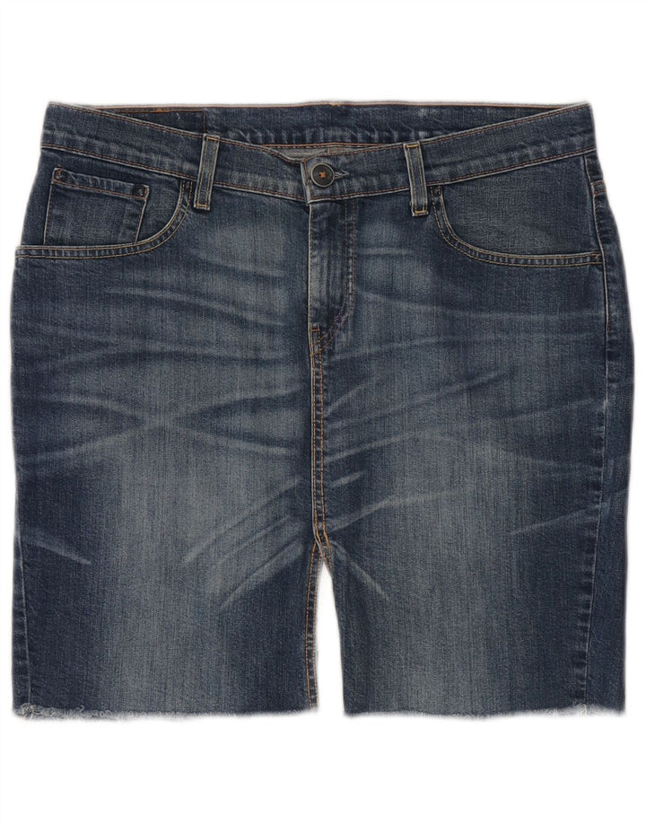 Levi's Dame 669 Denim Nederdel W34 Stor Blå Bomuld