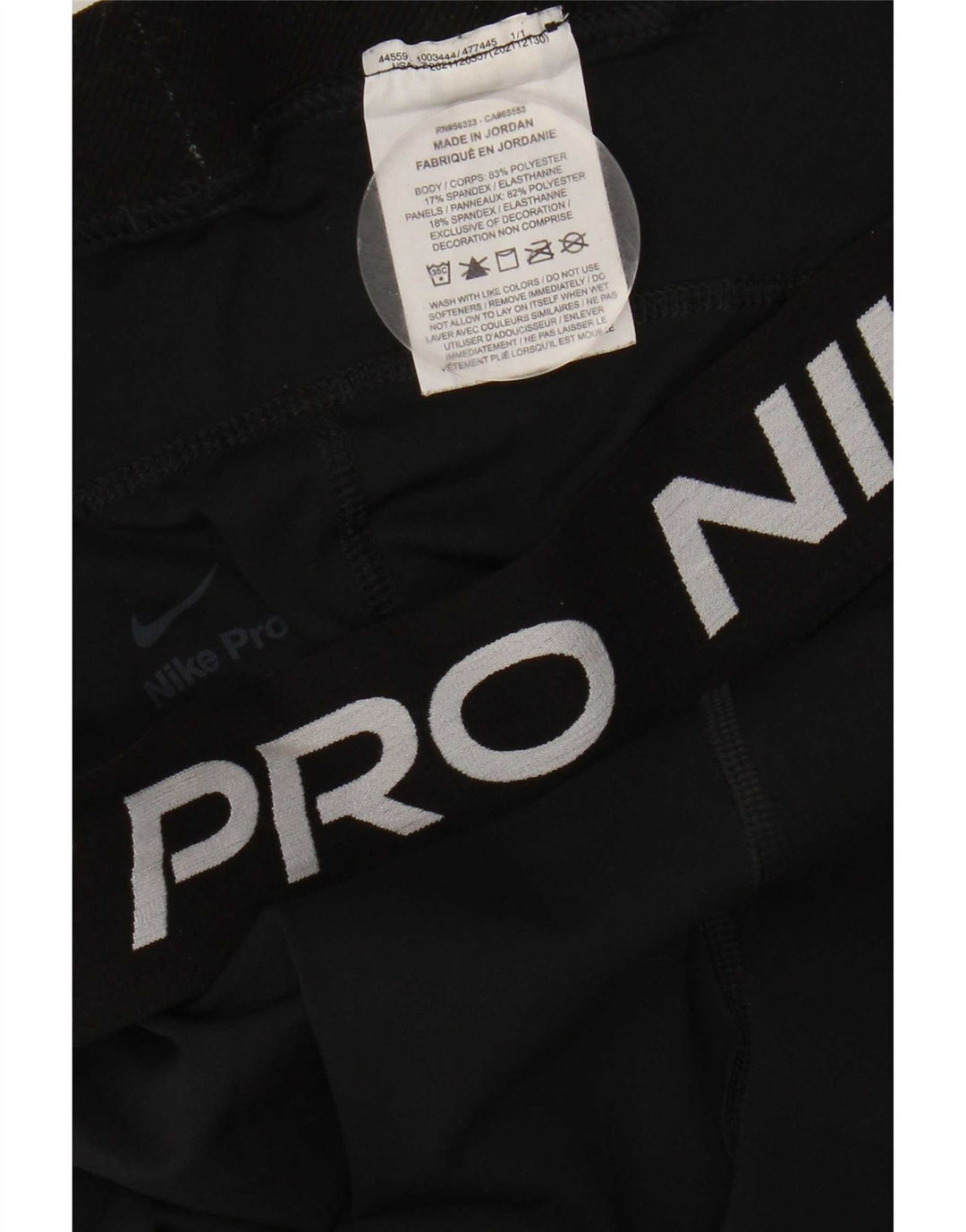 Nike Dame Grafiske Leggings UK 18 XL Sort Polyester