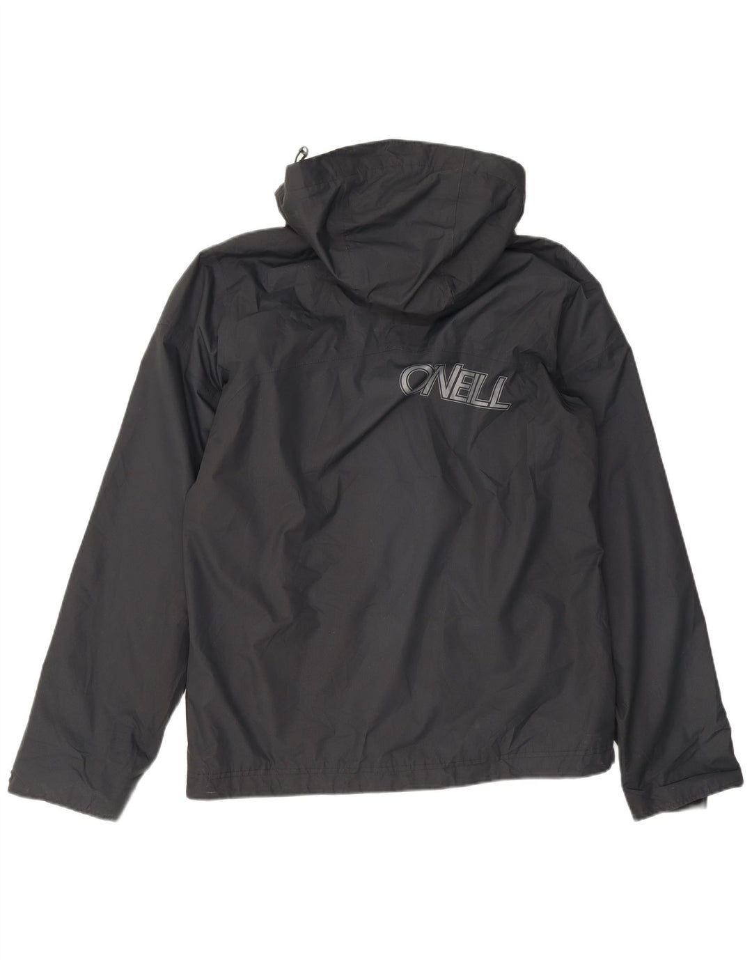 O'Neill Herre Graphic Hooded Windbreaker Jacket UK 34 XS Sort Polyester