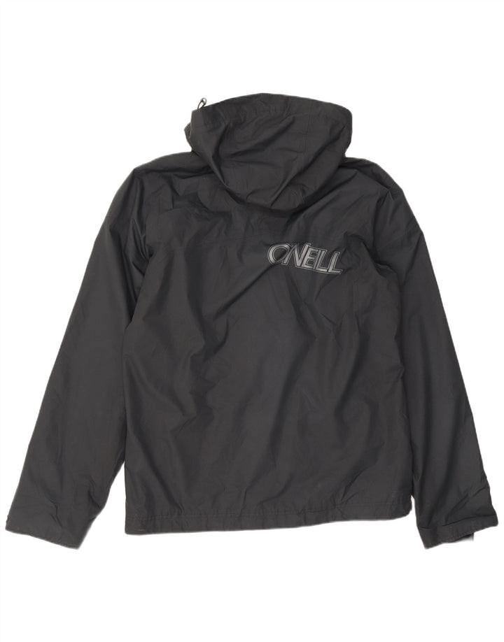 O'Neill Herre Graphic Hooded Windbreaker Jacket UK 34 XS Sort Polyester