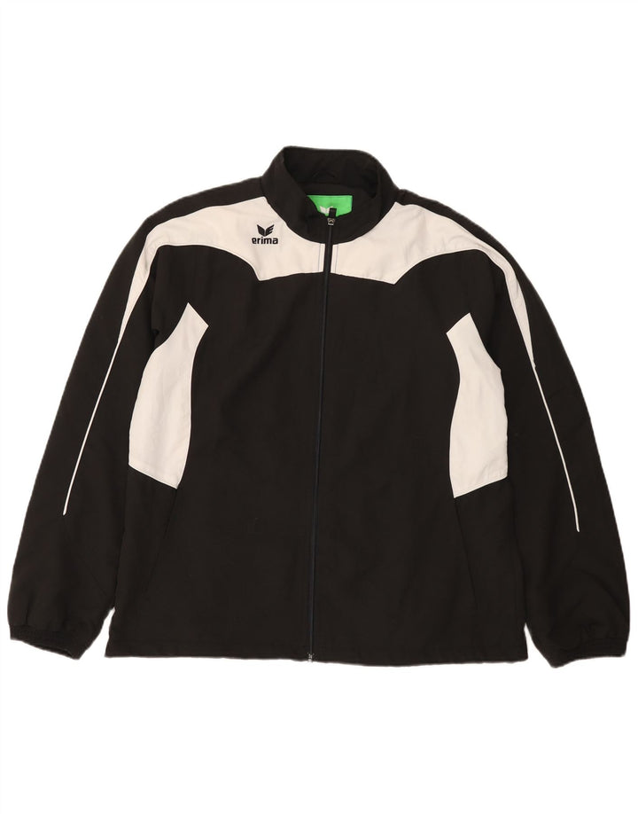 Erima fuld træningsdragt til kvinder UK 16 Large Black Colourblock Polyester
