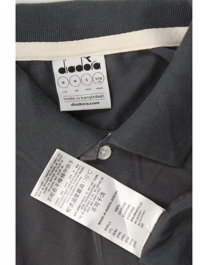 Diadora herre poloshirt mellemgrå bomuld