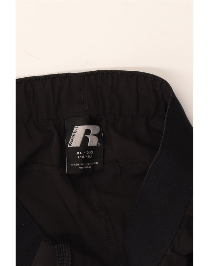 RUSSELL ATHLETIC Boys Sport Shorts 14-15 Years XL Black Polyester Vintage Russell Athletic and Second-Hand Russell Athletic from Messina Hembry 
