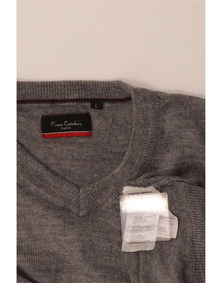 Pierre Cardin Herre V-hals sweater Stor Grå Akryl