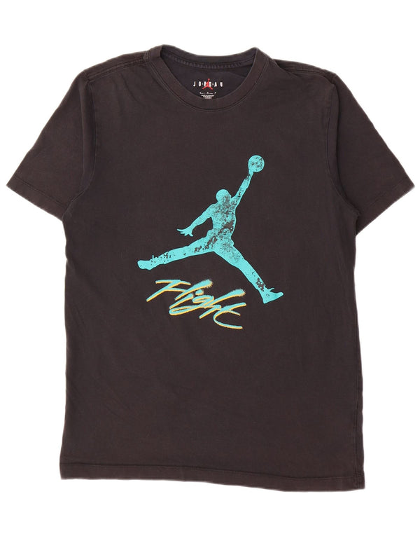 Jordan Herre Grafisk T-Shirt Top Medium Sort Bomuld Sports