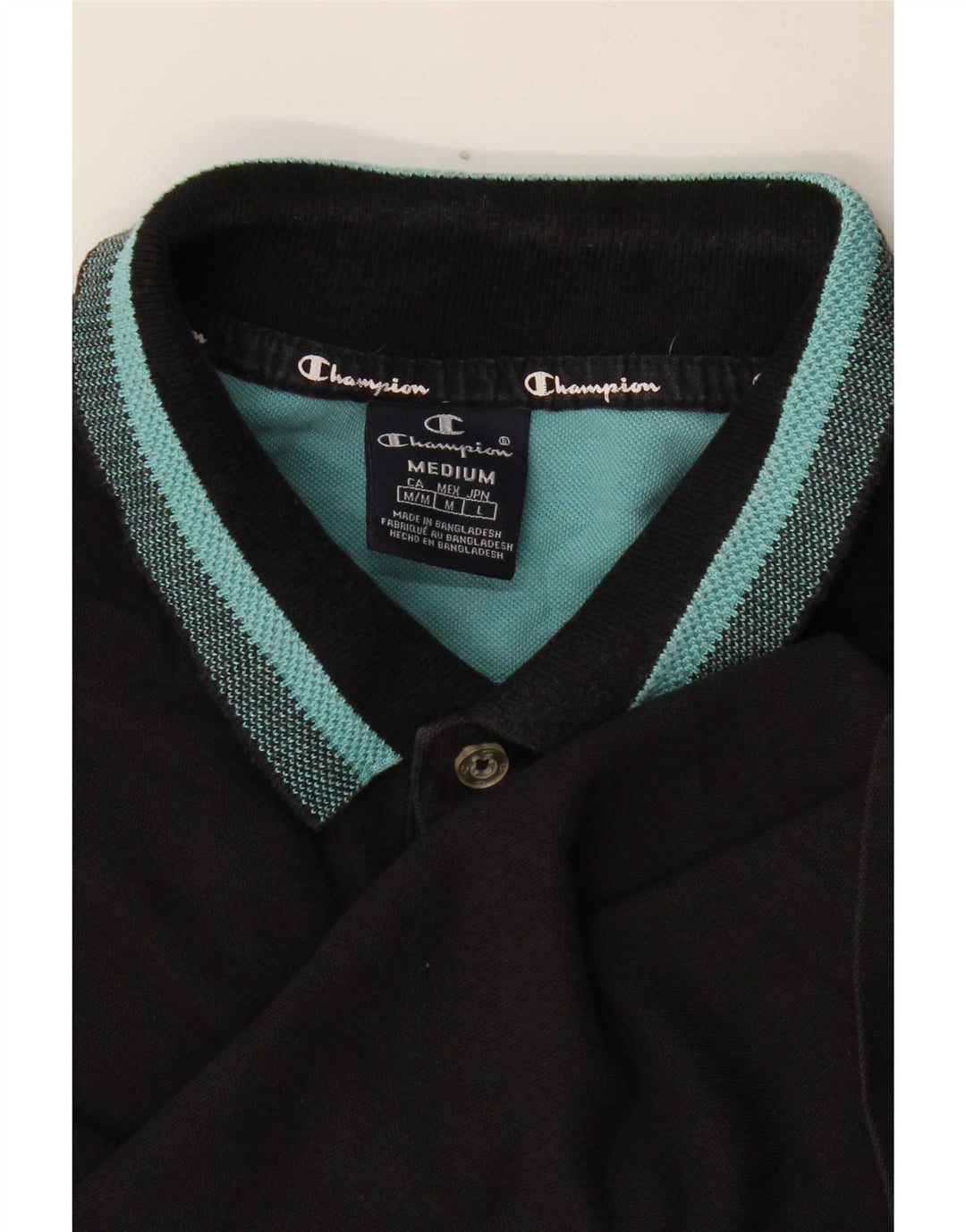 Champion herre poloshirt mellem sort stribet