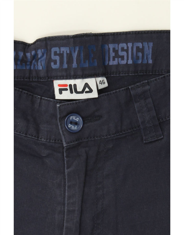 FILA Mens Chino Shorts IT 46 Small W30  Navy Blue Cotton Vintage Fila and Second-Hand Fila from Messina Hembry 