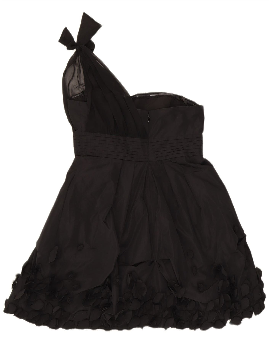 BCBGMAXAZRIA Womens One Shoulder Dress UK 10 Small Black