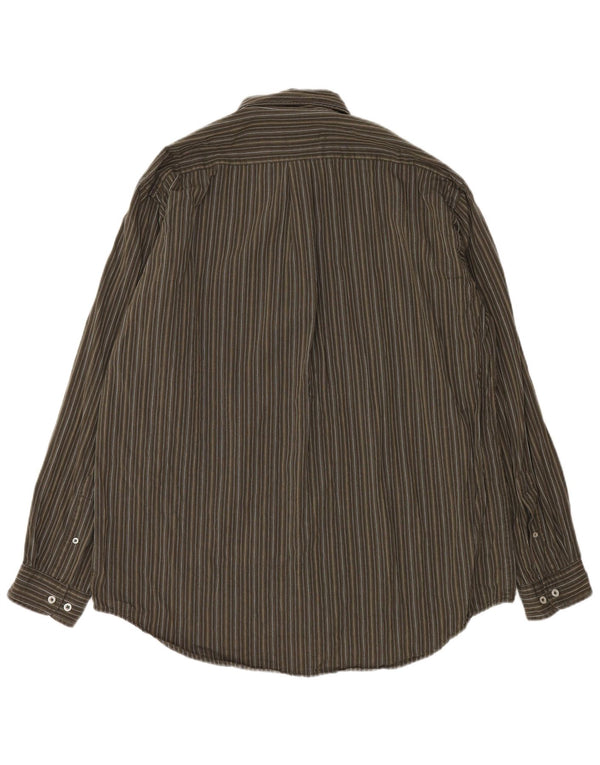 Marlboro Classics Herreskjorte 2XL Khaki Stribet Bomuld