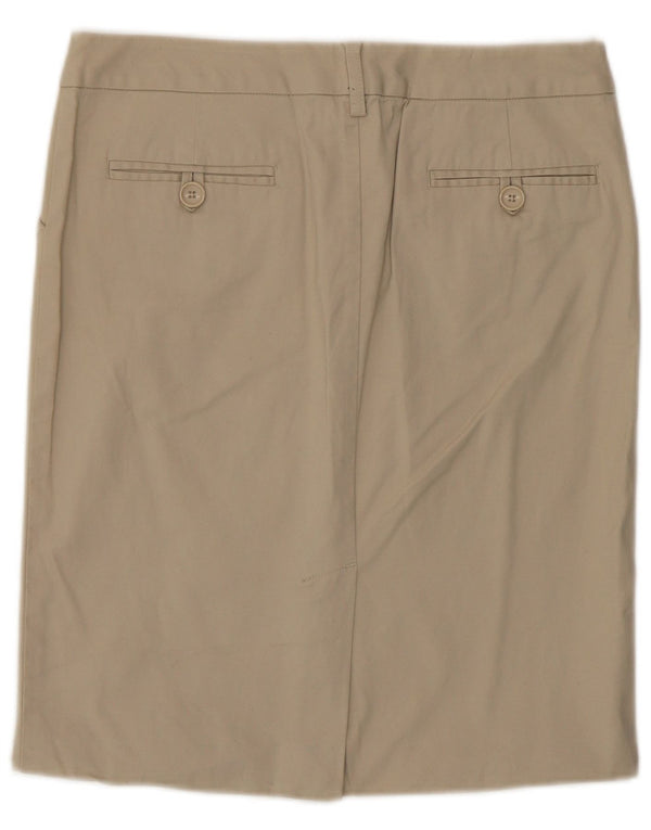 Benetton Dame lavtalje lige nederdel IT 40 Small W30 Beige