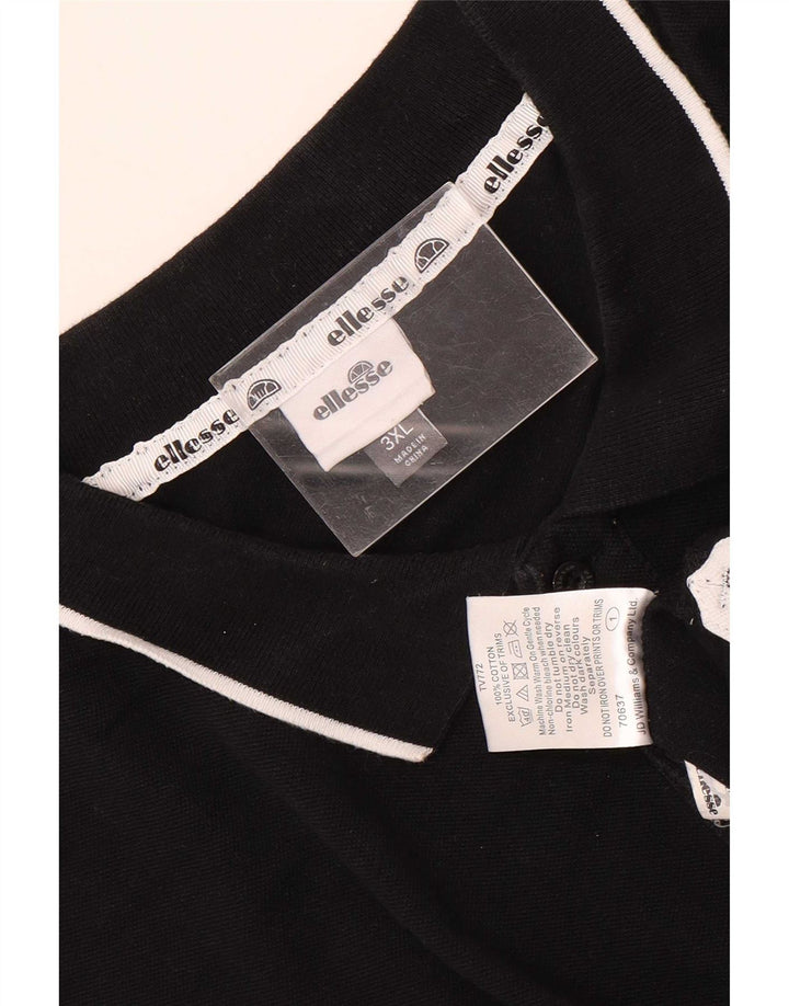 Ellesse Herre Polo Shirt 3XL Sort Bomuld