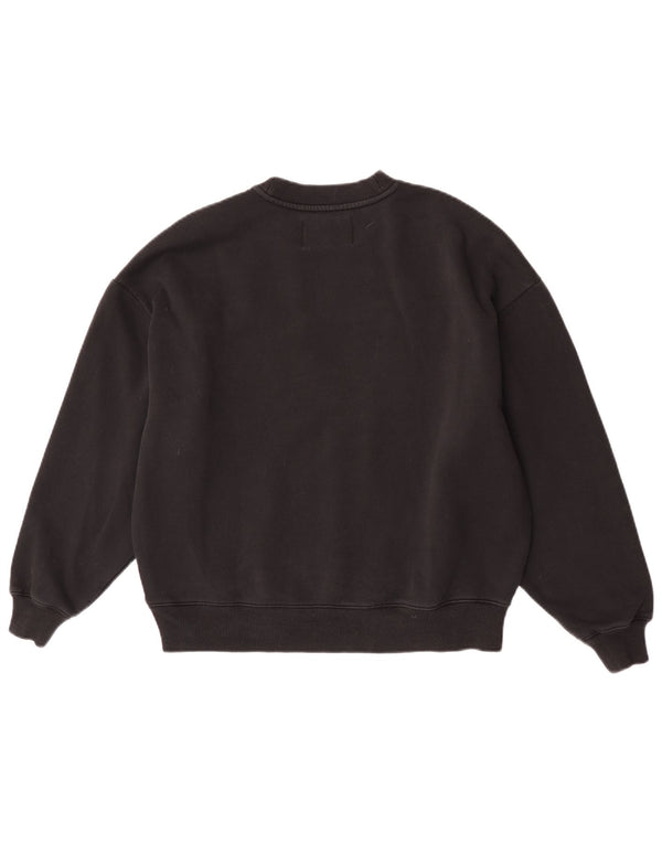 Calvin Klein Jeans Dame Oversized Sweatshirt Jumper UK 4 XS Sort