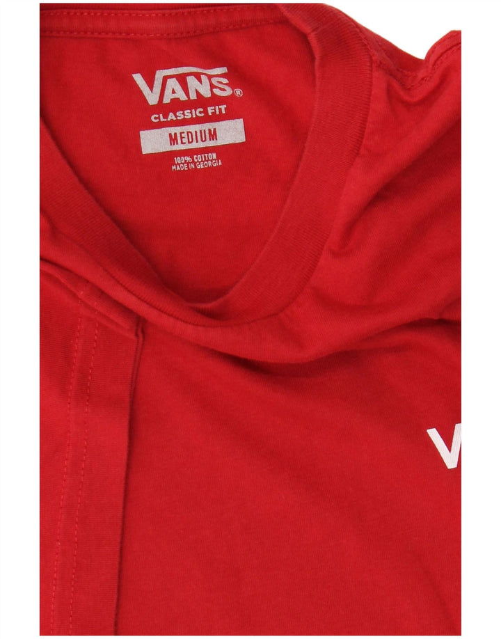 Vans Herre Classic Fit T-Shirt Top Medium Rød Bomuld