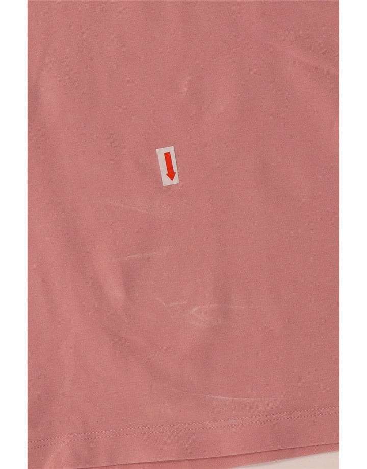 ADIDAS Grafisk T-shirt top til kvinder UK 14 Medium Pink Bomuld