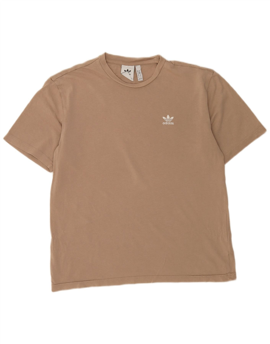 Adidas grafisk t-shirt til mænd, medium beige bomuld
