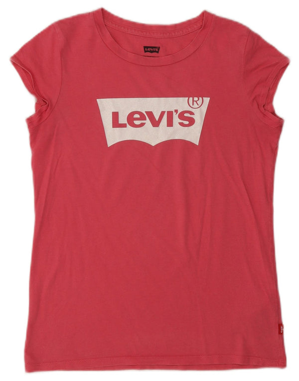 Levi's Girls Grafisk T-Shirt Top 13-14 år Pink Bomuld