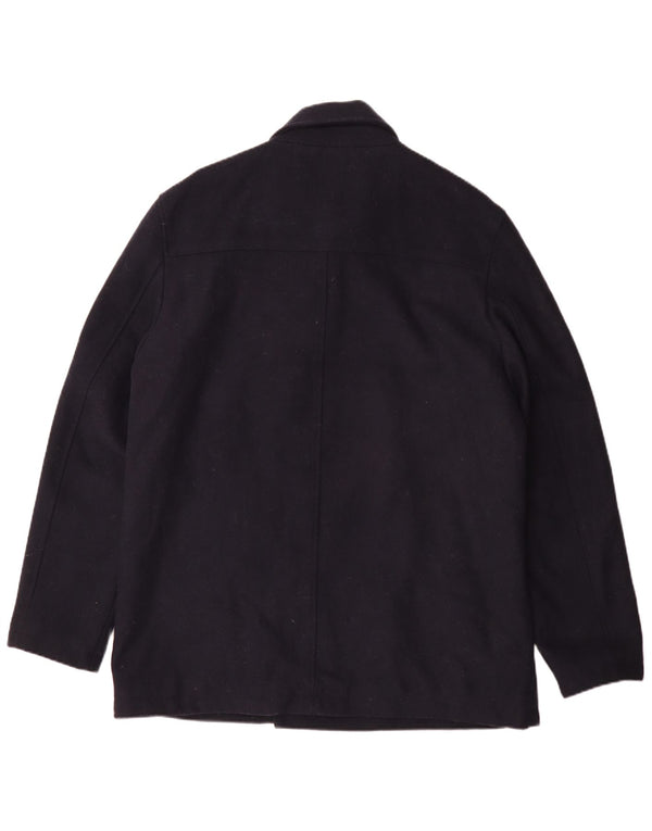 French Connection Herre Pea Coat UK 44 2XL Navy Blue
