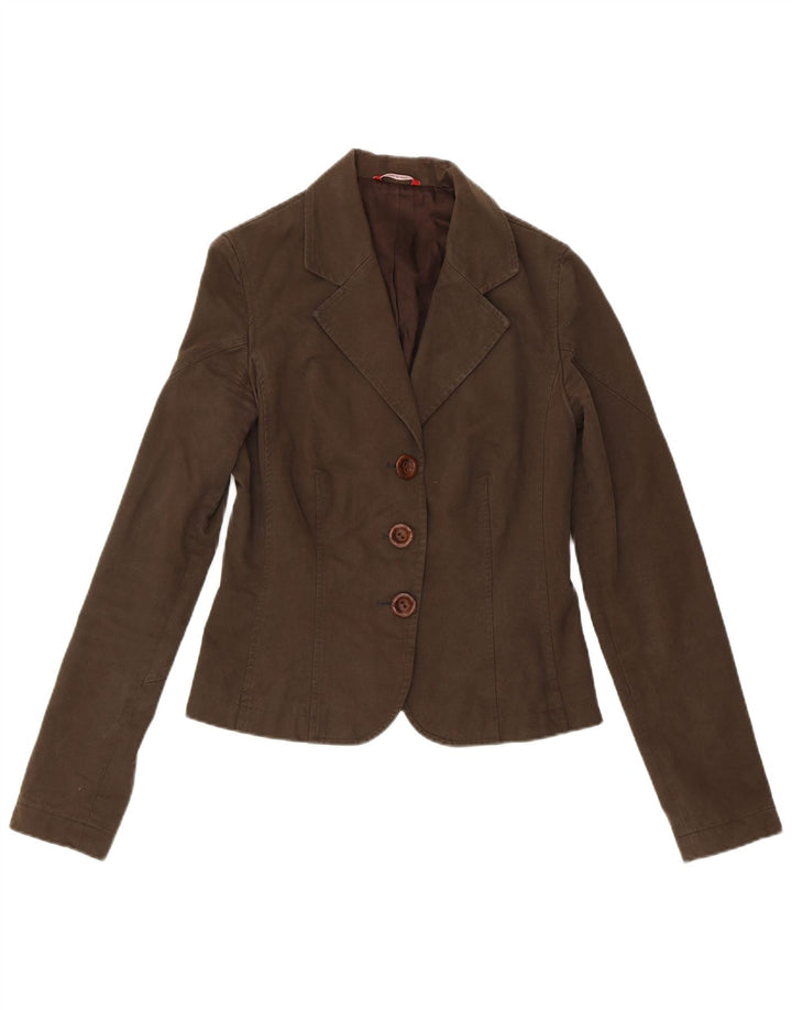 Liu Jo Dame 3-knaps blazerjakke IT 44 Medium Brun Bomuld