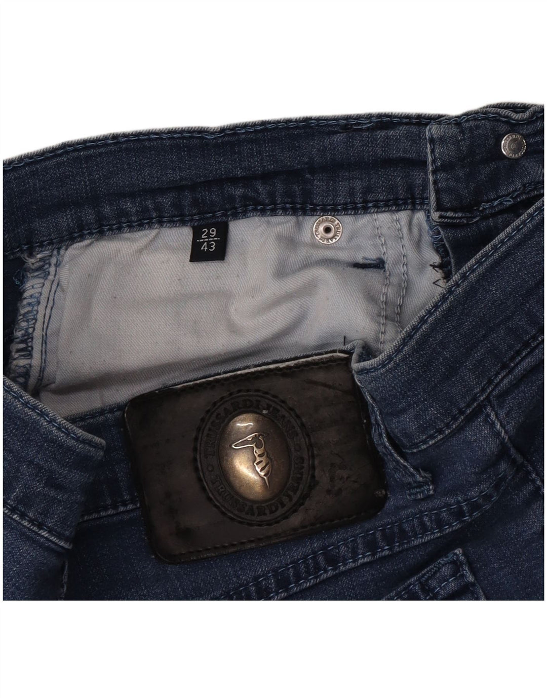 Trussardi Womens Tapered Jeans IT 43 Medium W29 L28 Blå