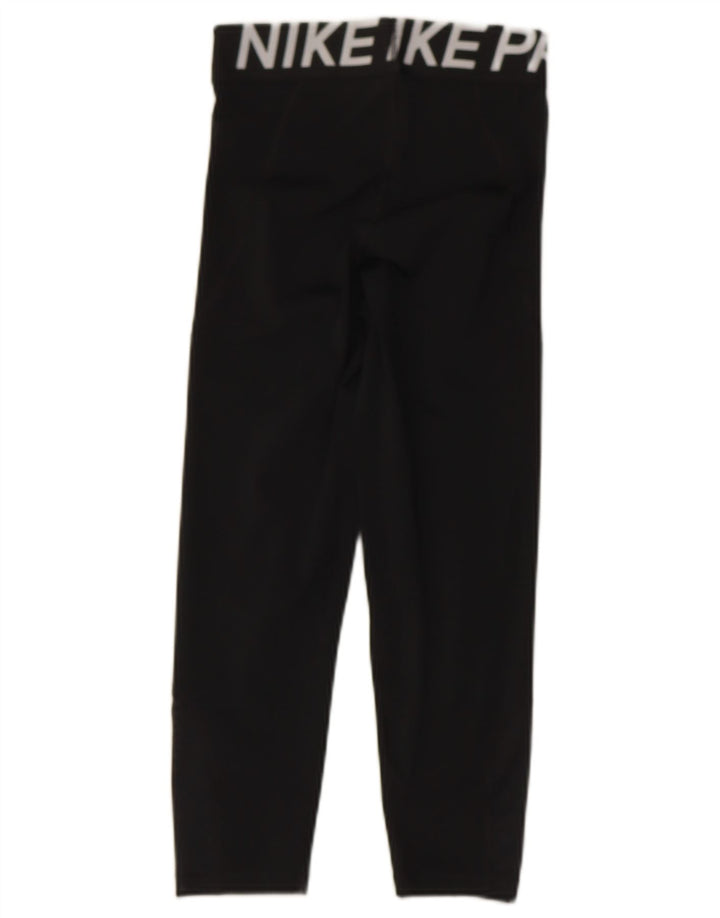 NIKE Womens Dri Fit Graphic Leggings UK 6 XS  Black