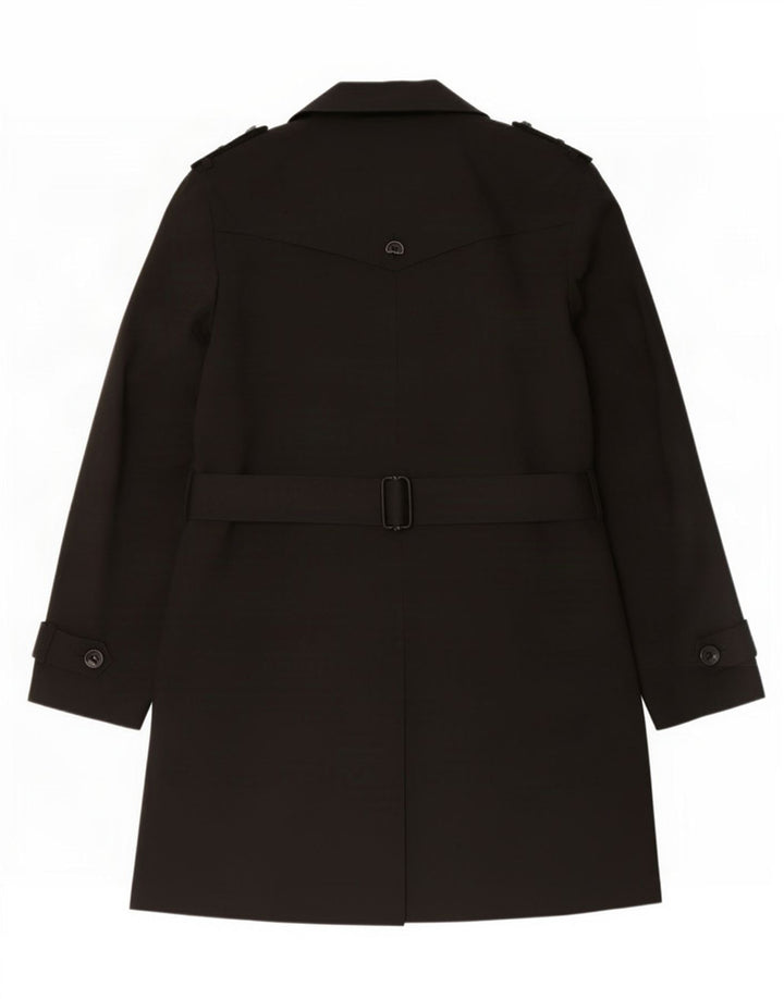 Marks & Spencer Trench Coat til kvinder UK 12 Medium Sort Polyester