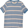 JACK & JONES Mens T-Shirt Top Large Blue Striped Cotton | Vintage Jack & Jones | Thrift | Second-Hand Jack & Jones | Used Clothing | Messina Hembry 