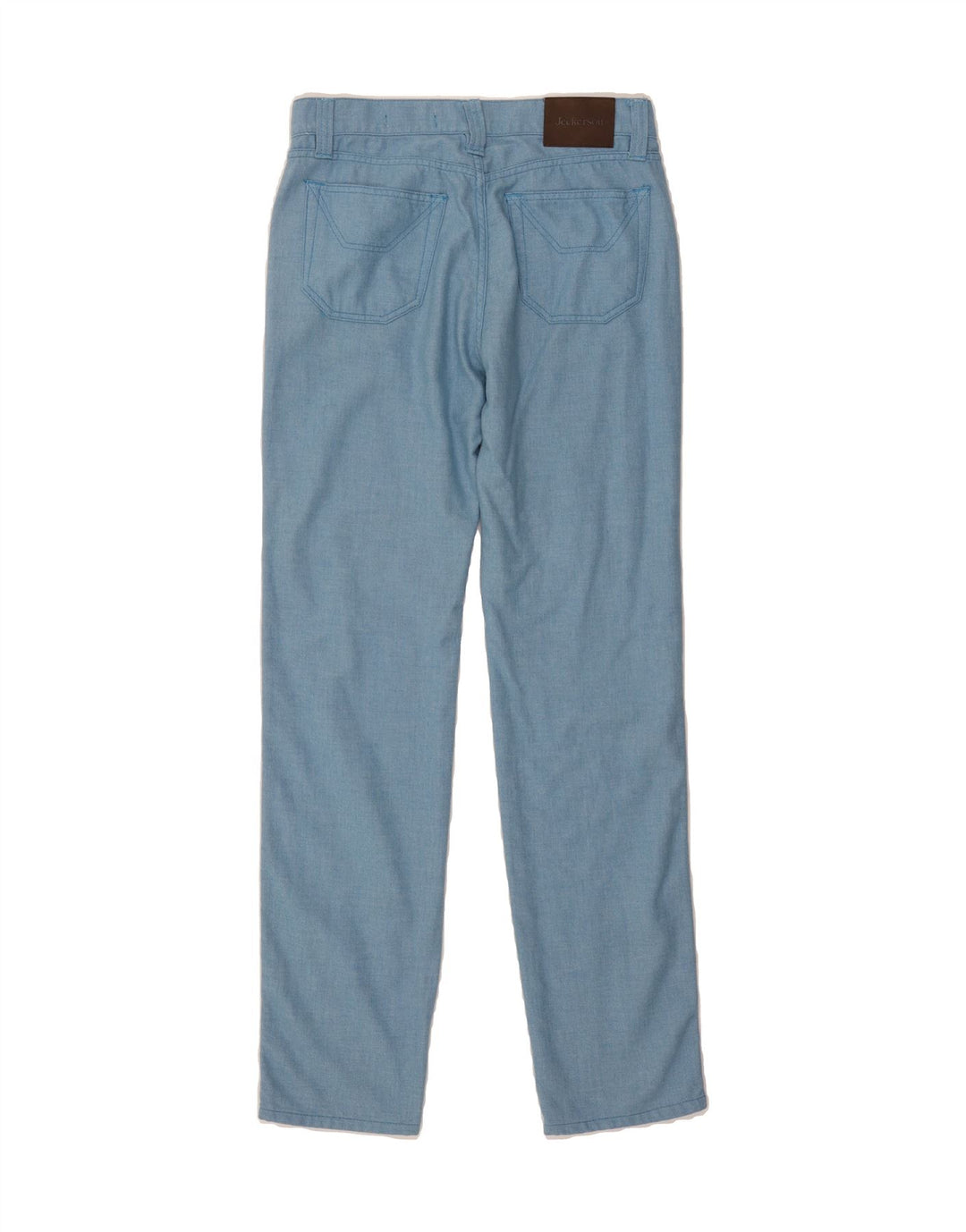 JECKERSON Womens Straight Casual Trousers W32 L33 Blue Wool Vintage Jeckerson and Second-Hand Jeckerson from Messina Hembry 