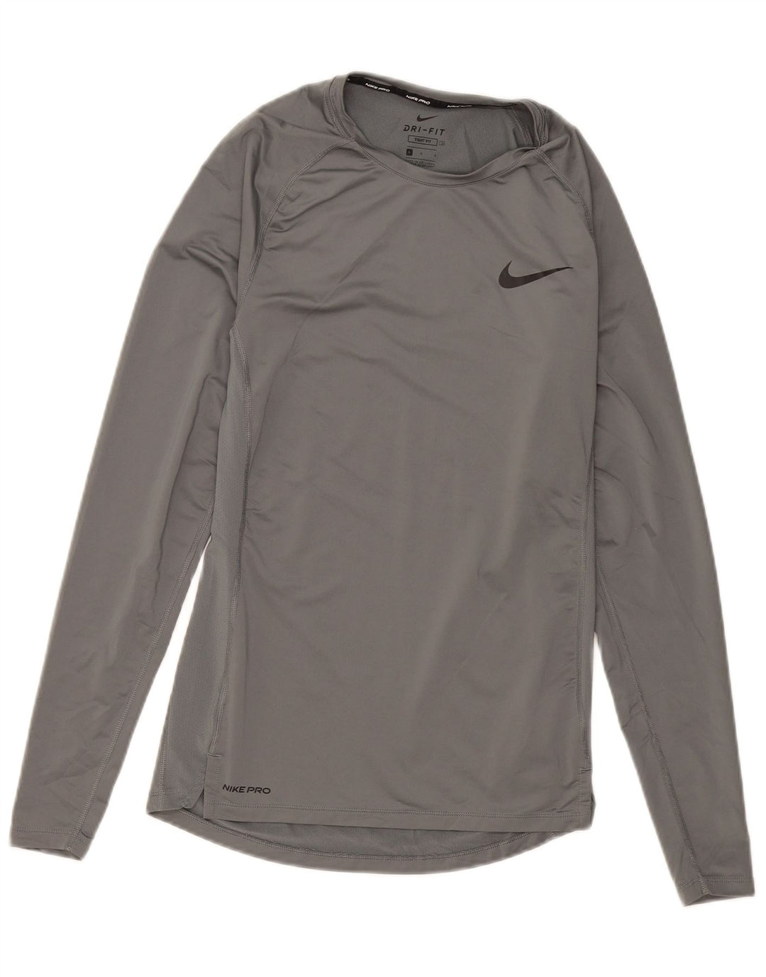Nike Herre Tight Fit Top Langærmet Stor Grå Polyester