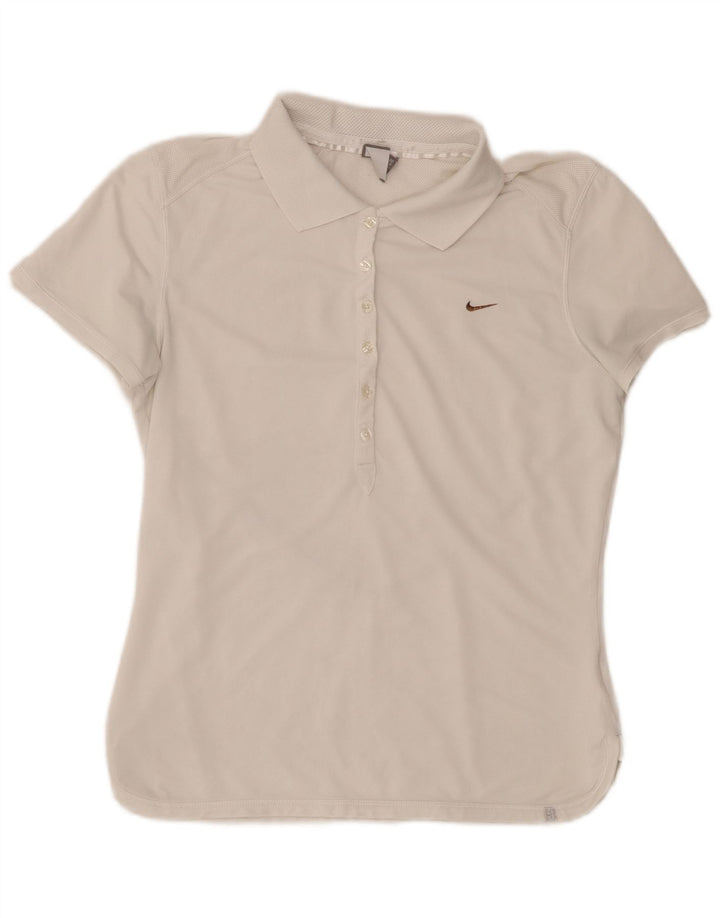 Nike Dame Polo Shirt UK 14/16 Large White