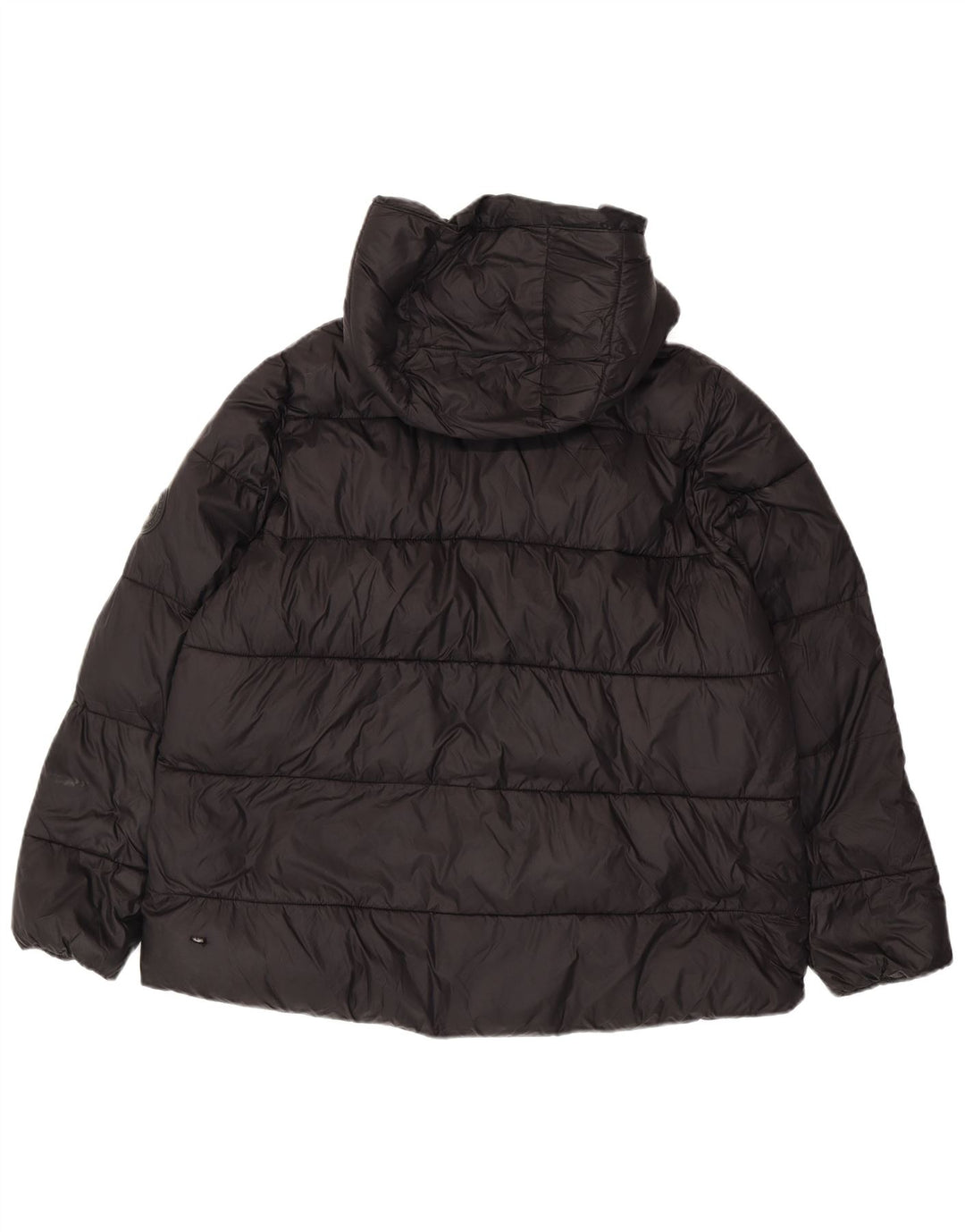 Zara Dame Hætte Polstret Jakke UK 16 Stor Sort Polyester