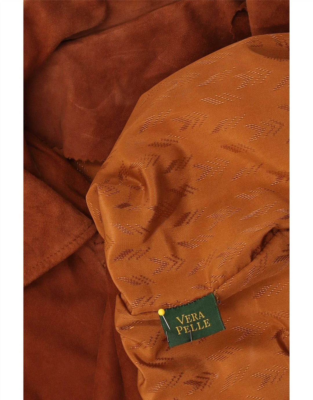 Vintage dame ruskindsjakke UK 18 XL brunt læder