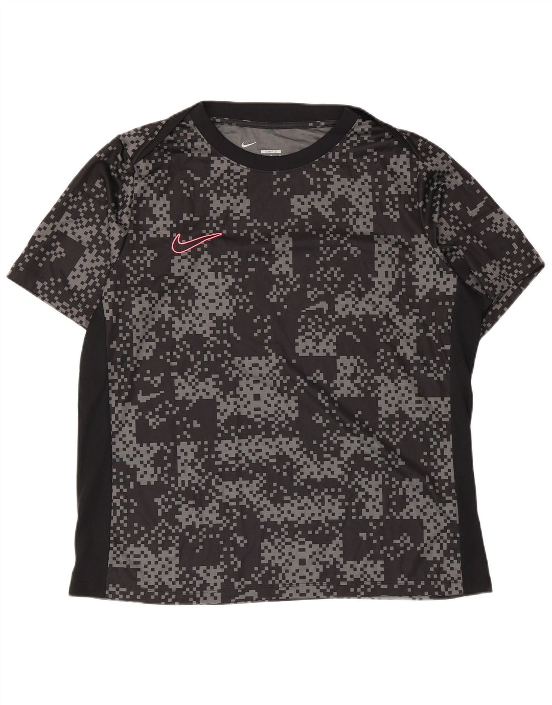 Nike Herre Dri Fit Slim T-Shirt Top XL Sort Geometrisk Polyester