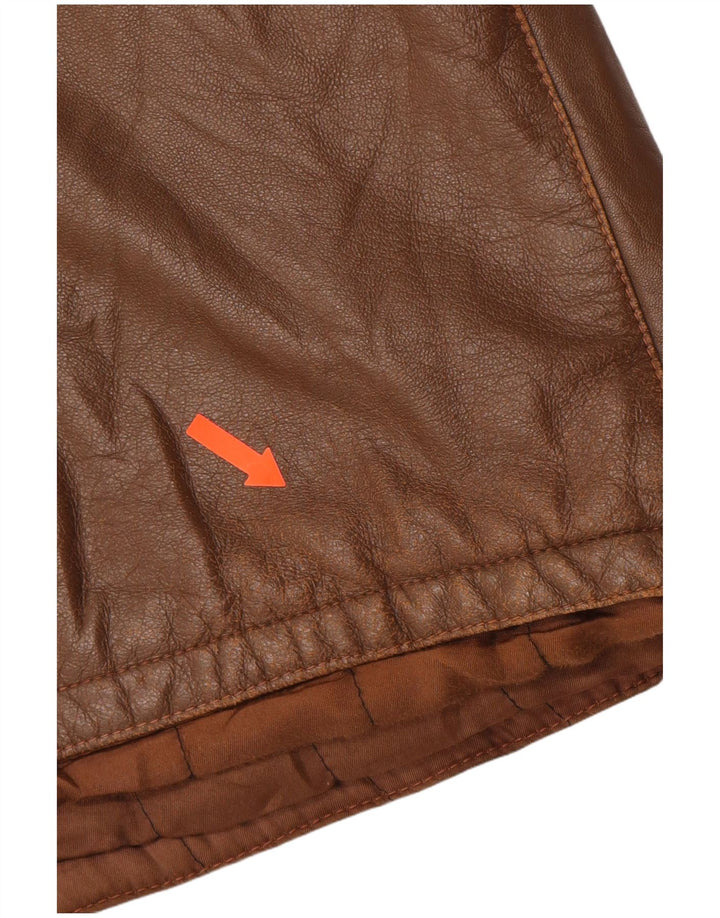 VINTAGE Herre Læderjakke IT 52 XL Brun