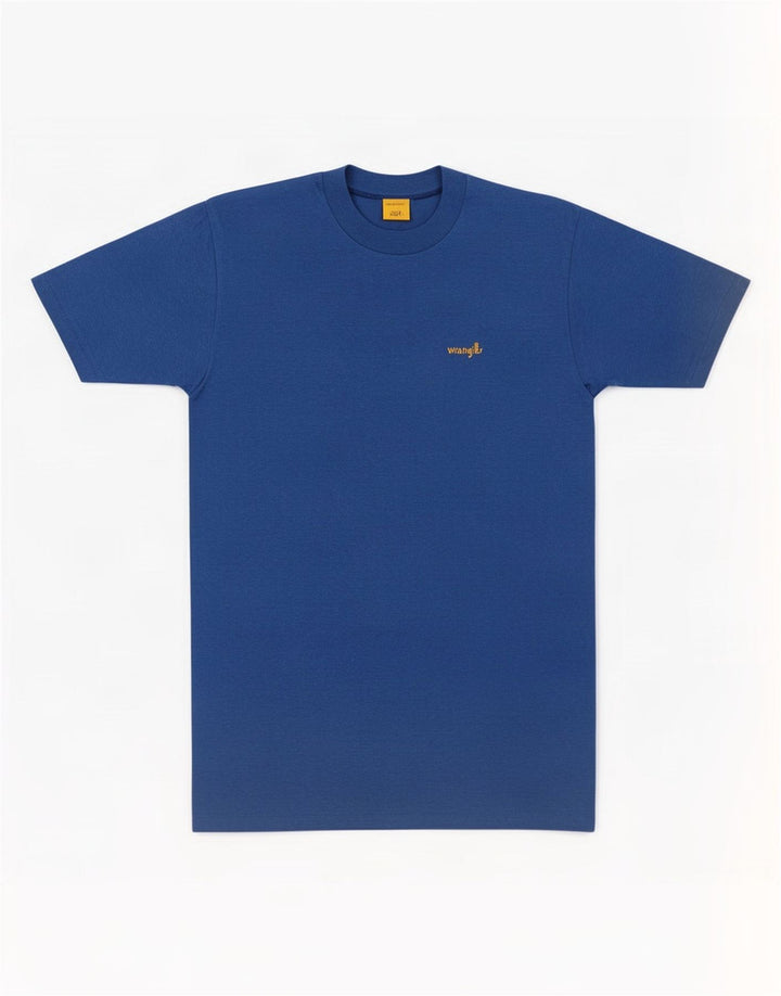 Wrangler Herre T-Shirt Top Stor Blå Bomuld