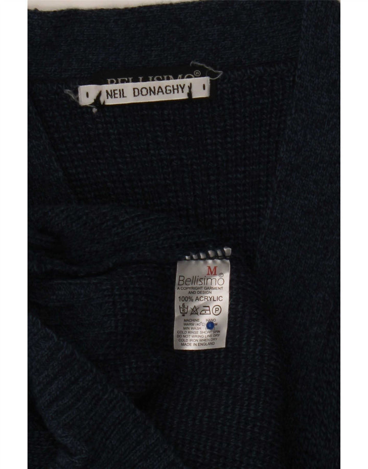 BELLISIMO Herre cardigan sweater Medium Marineblå Akryl